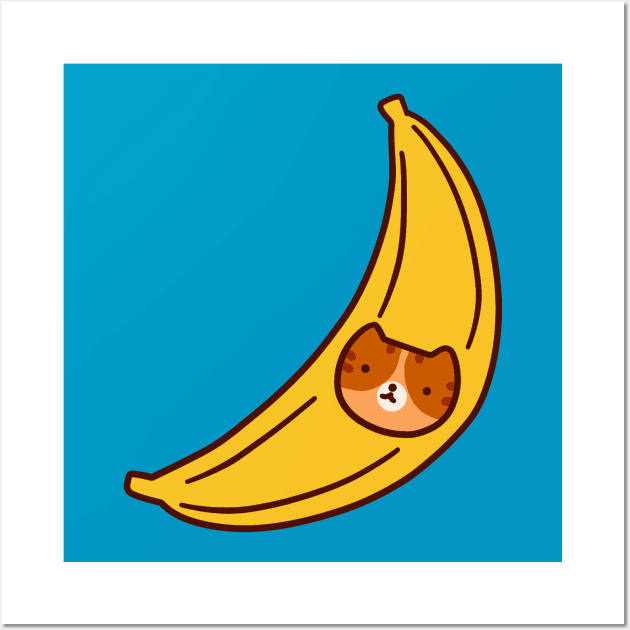 Banana Tabby Cat Face Wall Art by saradaboru